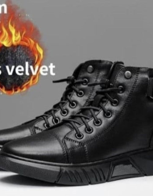 Stylist Black Boot Shoes For Men Dropdash