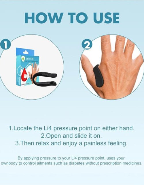 Sugar Control LI4 Acupressure Point Clip | Headache, Migraine &Tension Relief (Pack of 1) - My Fashion Sell