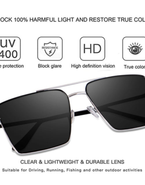 Sunglasses with Silver Frame,Goggles For Men's and Women's UV Protected Dropdash