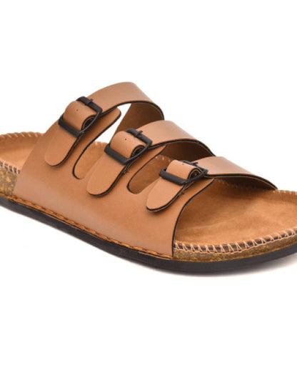 Tan Casual sandal for men Stylish Lightweight Daily use Durable Comfortable Dropdash