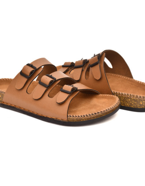 Tan Casual sandal for men Stylish Lightweight Daily use Durable Comfortable Dropdash