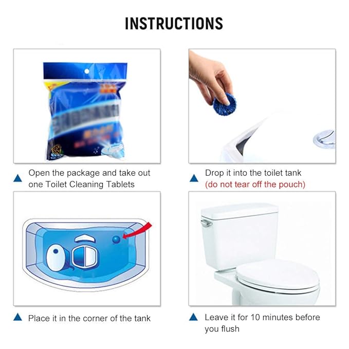 Toilet Detergent Toilet Bowl Cleaners Toilet Cleaning Tablets Toilet Deodorizer Bathroom Cleaners 10PCS - My Fashion Sell