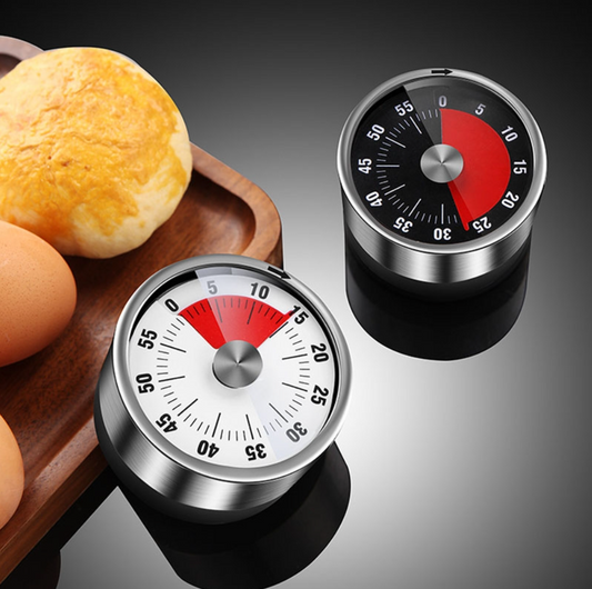 Stainless Steel Mechanical Timer Student Time Management Reminder Baking Alarm Clock SourceInfi
