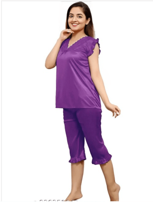 Women Night Suit (Purple, S) - My Fashion Sell