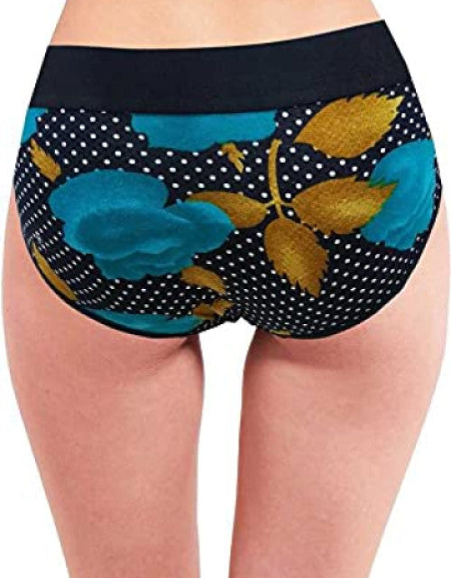 Women's Cotton Broad Elastic Cotton Panty (Pack of 3)(Multicolored) Dropdash