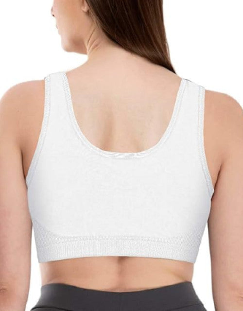 Women's Nylon & Cotton Non Padded Non-Wired Sports Bra Combo of 3 Dropdash