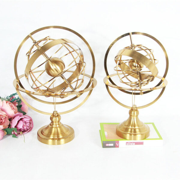 Fashion Creative Metal Rotating Globe Ornaments