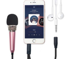 Mini Karaoke Condenser Wired 3.5mm Microphone Mic Mobile Phone For Android