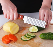 French Fries Cutter Stainless Steel Potato Cutter Knife Vegetable Wave Cutting Tools Kitchen Gadgets
