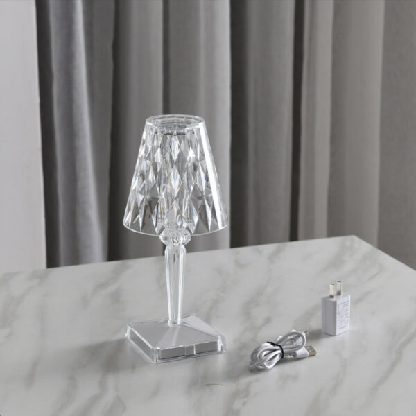 Diamond Acylic Table Lamp Night Light Italy Princess Deck Lamp Modern Atmosphere
