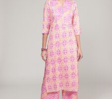 Stylish Casual Wear Straight Kurti Pant Set