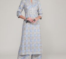 Stylish Casual Wear Straight Kurti Pant Set