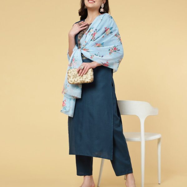 Amazing Party Wear Kurti Pant With Dupatta Set