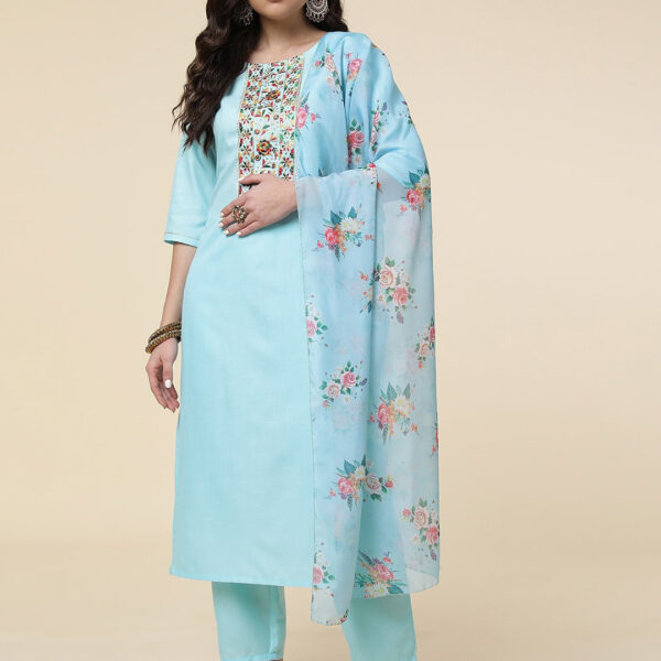 Amazing Party Wear Kurti Pant With Dupatta Set