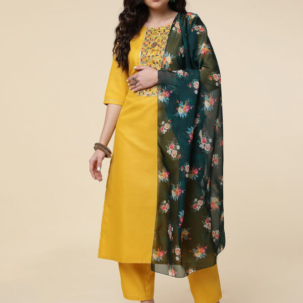 Amazing Party Wear Kurti Pant With Dupatta Set