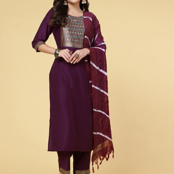 Women Party Wear Kurti Pant With Dupatta Set