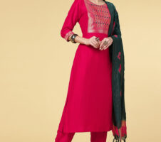 Women Party Wear Kurti Pant With Dupatta Set