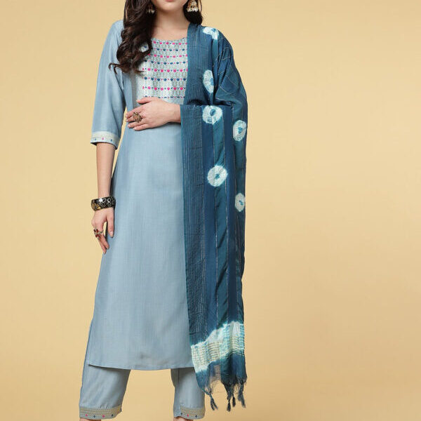 Women Party Wear Kurti Pant With Dupatta Set