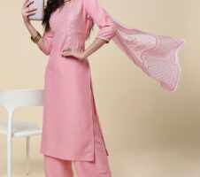 Women Stylish Daily Wear Kurti Pant With Dupatta Set