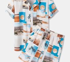 Men's Shirt And Shorts Set Short Sleeve