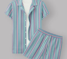 Rama Colour Men's Cotton Shirt And Shorts Set Short Sleeve