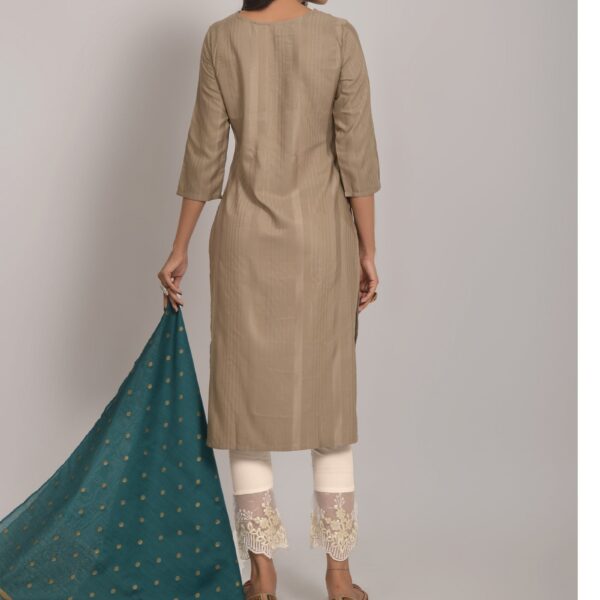 Chiku Party Wear Embroidery Worked Kurta With Pant And Duppata Set