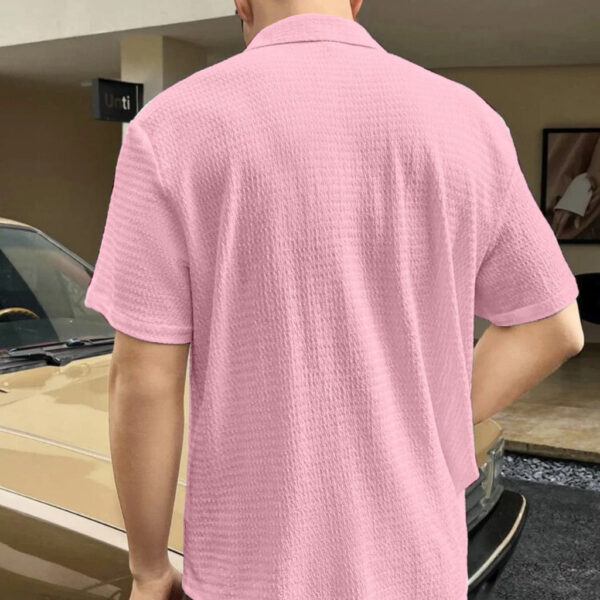Pink Colour Men Casual Wear Cotton Structured Shirt