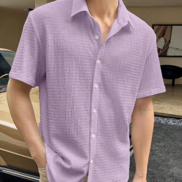 Levander Colour Men Casual Wear Cotton Structured Shirt