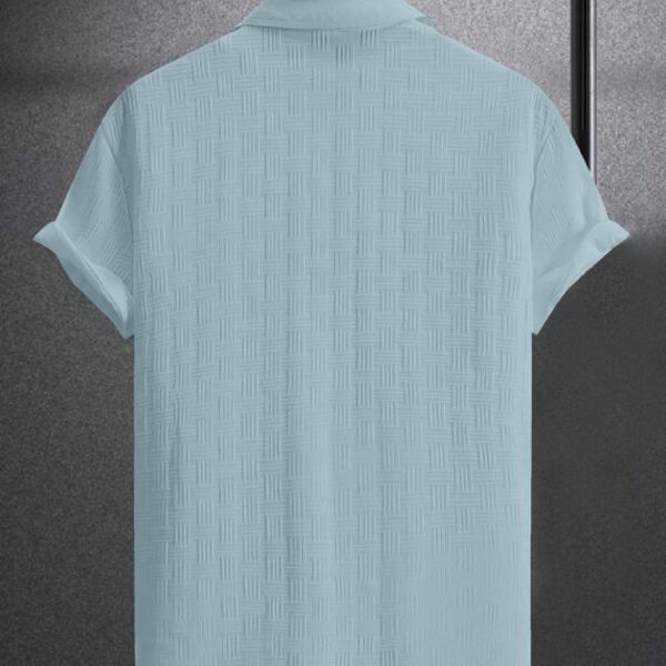 Sky Colour Men's Casual Wear Short Sleeve Shirt