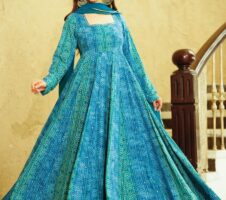Blue Color Beautiful and Stylish Full Flair Gown for Women