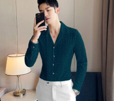 Dark Green Stylish Full Sleeve Casual Wear Shirt For Men