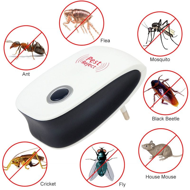 171067424616 Electronic Ultrasonic Healthy Rechargeble Anti Mosquito Insect Pest Reject Mouse Repellent Repeller Practical Home EUUS Plug My Store