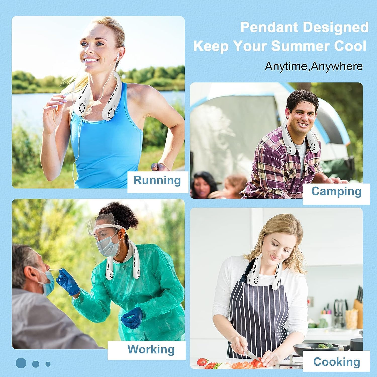 1710849364-376966503 USB Portable Neck Fan, with Strong Airflow, Portable Cooling Fan Speed Adjustable Dropshipera