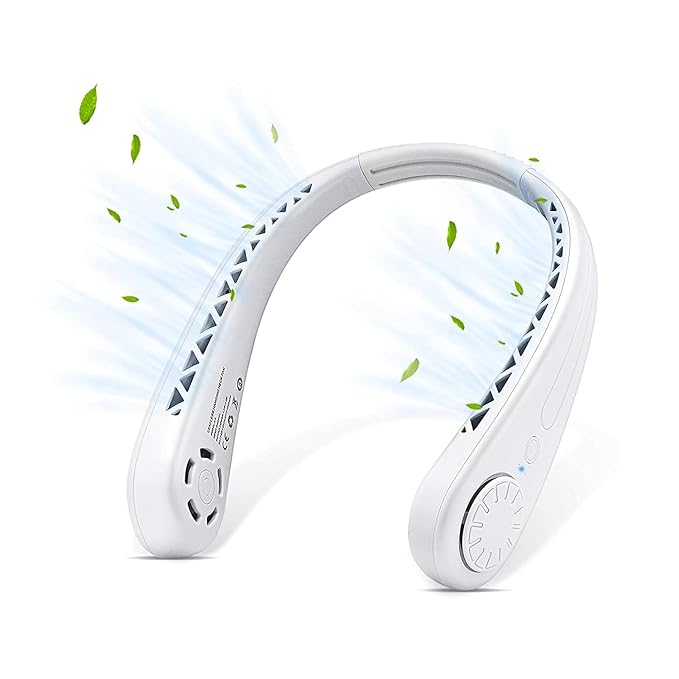 1710851775-100434382 USB Portable Neck Fan, with Strong Airflow, Portable Cooling Fan Speed Adjustable Dropshipera