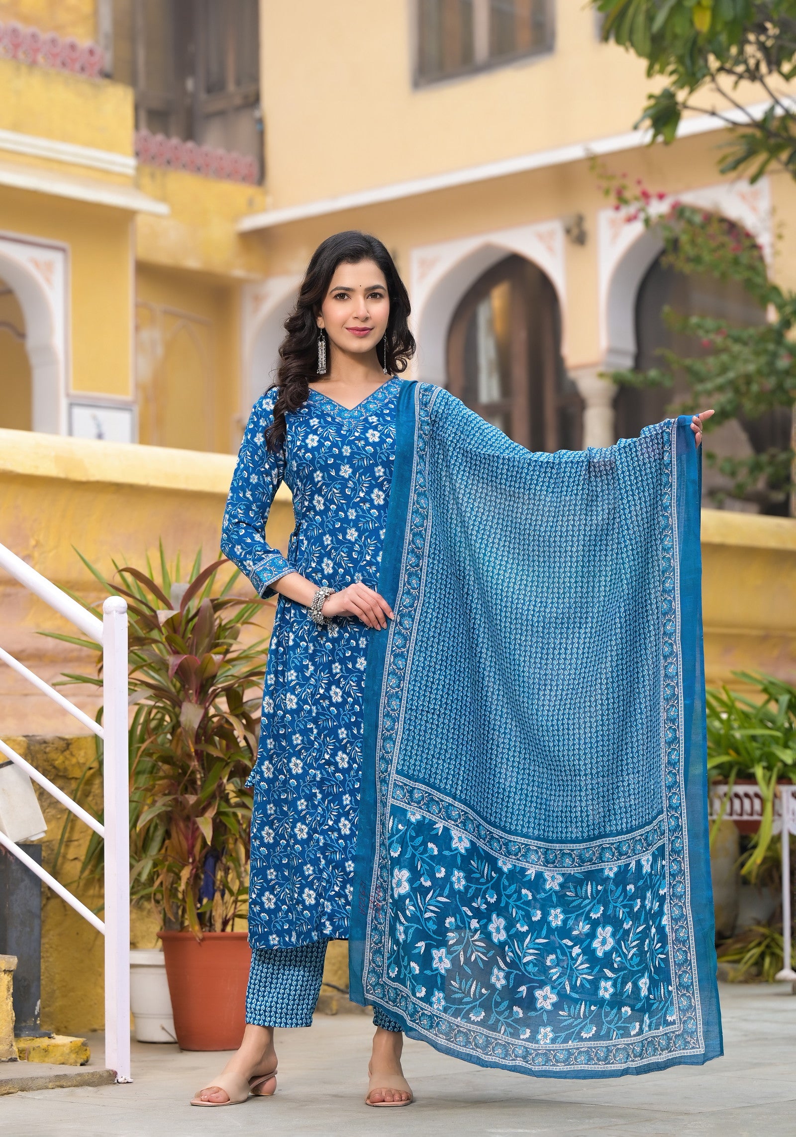 1712211241-335285320 Stylish and Designer Kurta Set with Bottom And Dupatta for Women Dropshipera