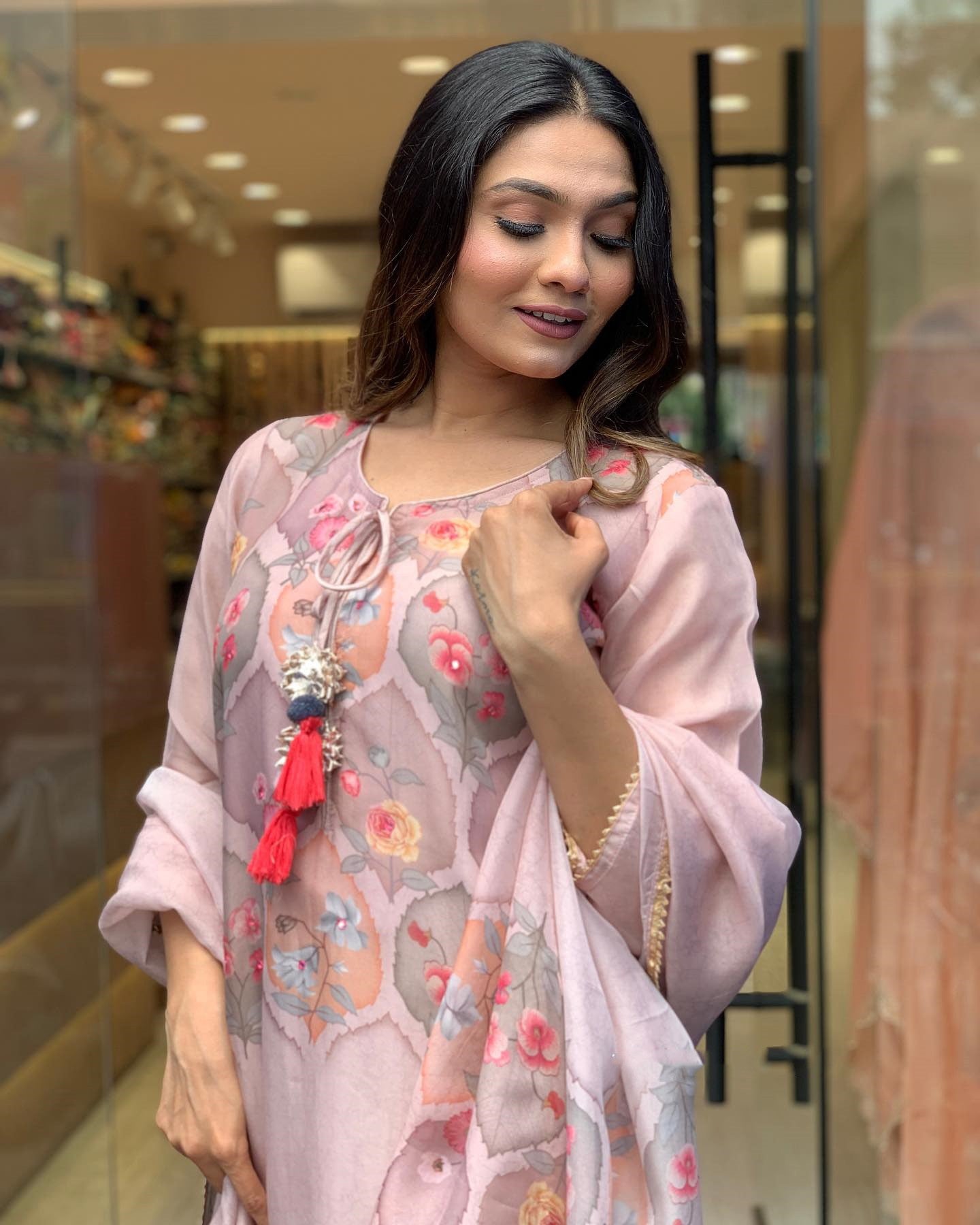 1718282030-1295327165 Beautiful Heavy Party Wear Suit With Georgeous Dupatta Dropshipera