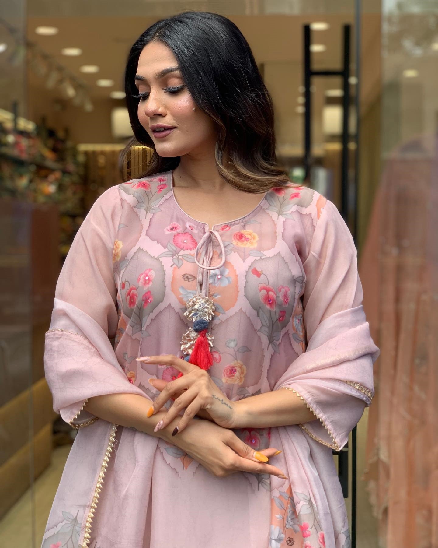 1718282030-1639162350 Beautiful Heavy Party Wear Suit With Georgeous Dupatta Dropshipera