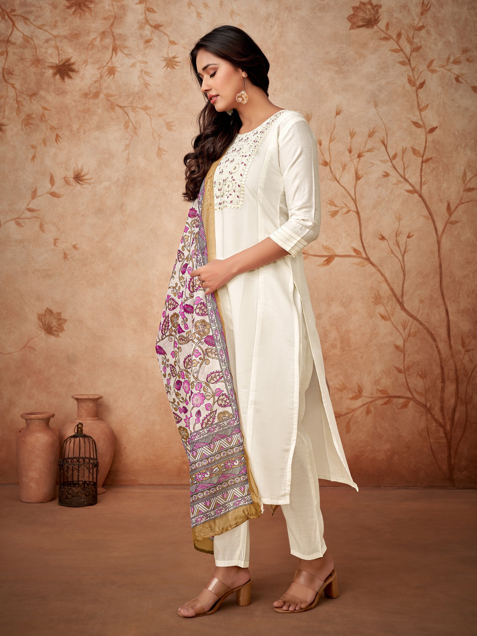 1722076952-493751296 Women Embroidered Straight Kurta with Pants & Dupatta in White Color Dropshipera