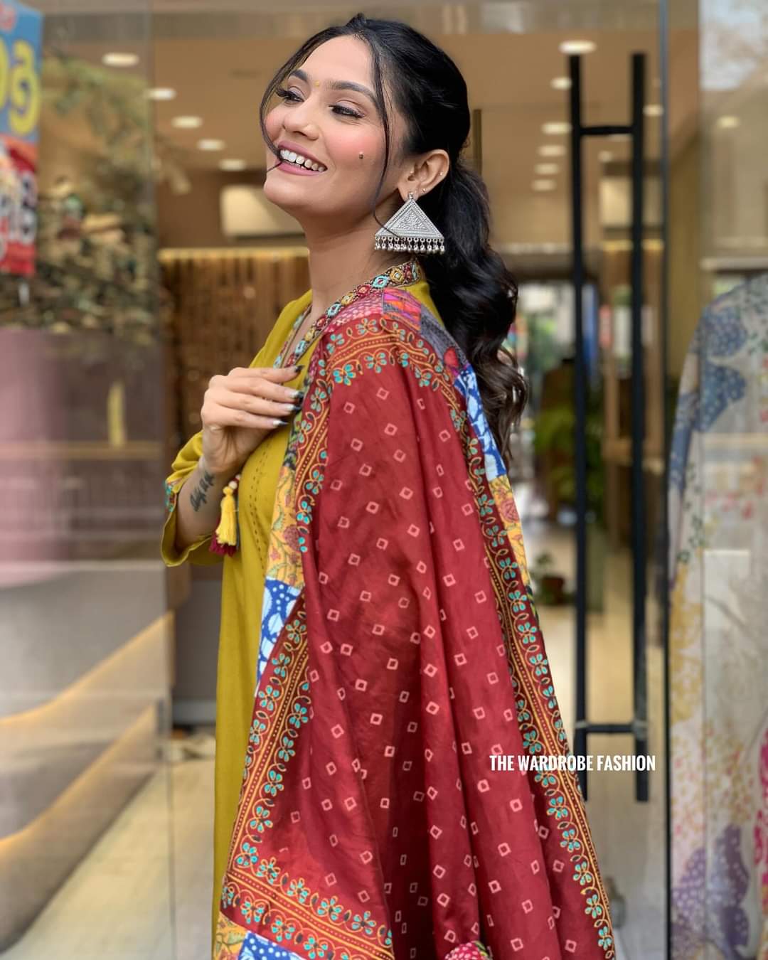 1722080588-993010710 Mustard Yellow Simple Beautiful Kurta Set with Bottom and Dupatta Dropshipera