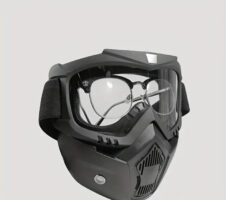 Goggle Mask Anti Scratch UV Protective Open Face & Eyewear Windproof Dirt Shield Adjustable Strap