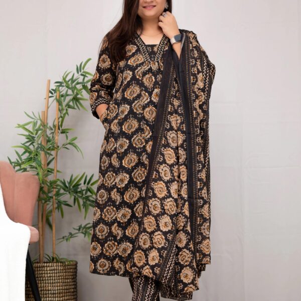 Beautiful Rayon Kurti With Bottom And Dupatta