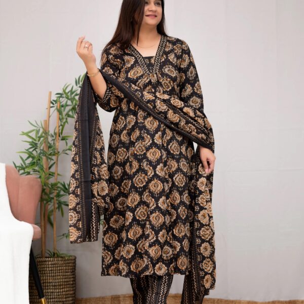Beautiful Rayon Kurti With Bottom And Dupatta