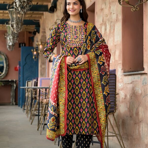 Beautiful Designer  Rayon Full Stiched Kurti Pant with Dupatta