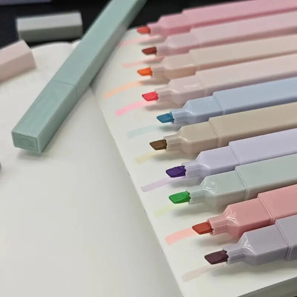 6 Pcs Aesthetic Cute Highlighters Pen
