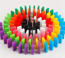 Colorful Wooden Domino Block Set