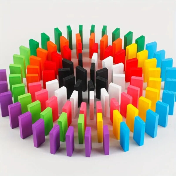 Colorful Wooden Domino Block Set