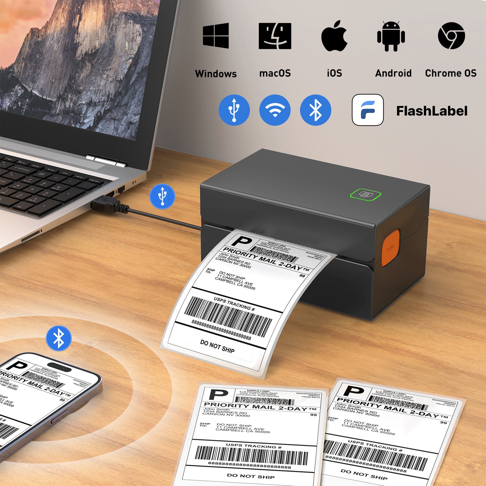 1726408391238225920 Express Single Machine Printer Electronic Face Sheet Thermal Label 3080