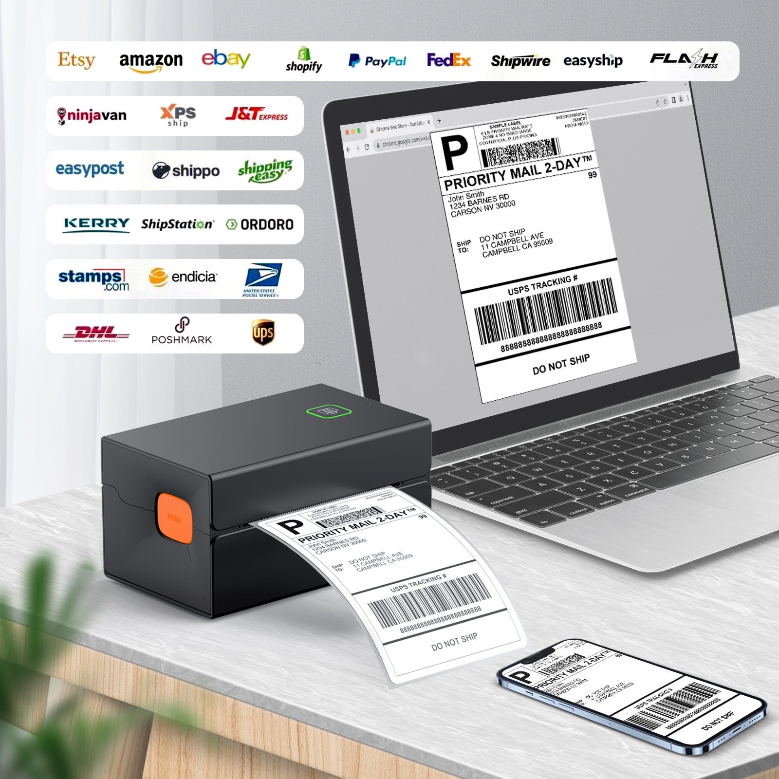 1726408391989006336 Express Single Machine Printer Electronic Face Sheet Thermal Label 3080