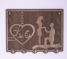 Love Wooden Keyholder