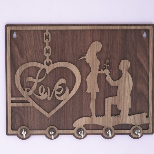Love Wooden Keyholder